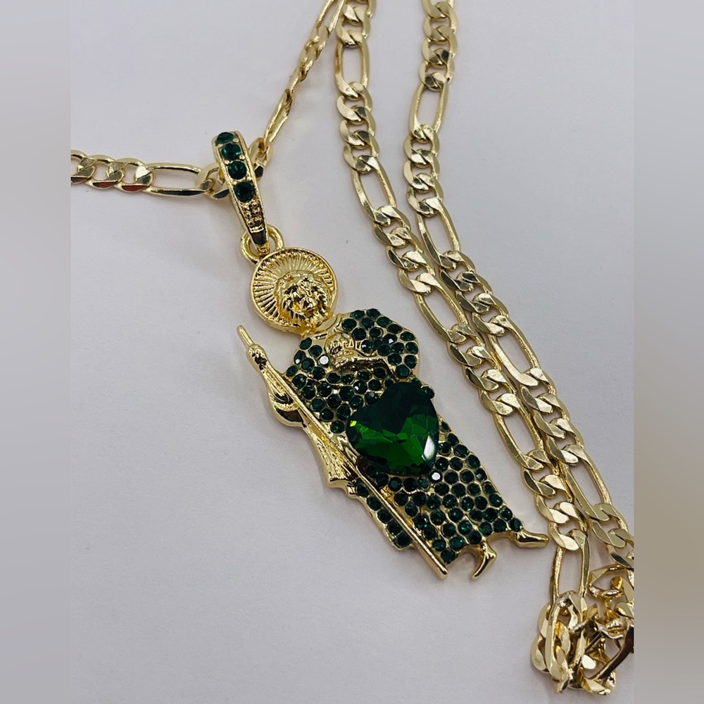 San Judas Collar Baño De Oro Italiano 18k /Saint Jude Necklace Gold Plated 18k - Picture 1 of 10